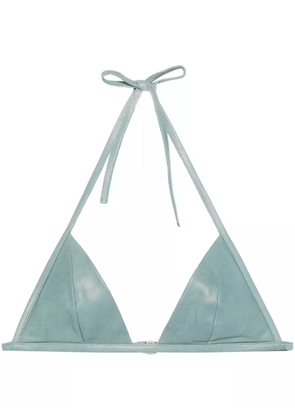 Rick Owens leather bra top - Blue