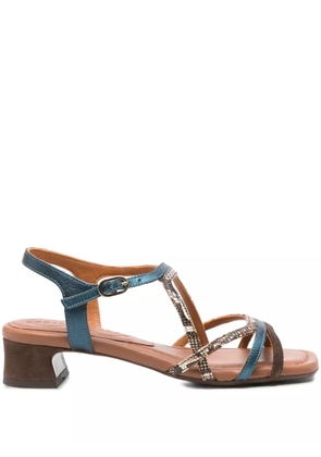 Chie Mihara 40mm Fedan leather snake-effect sandals - Brown