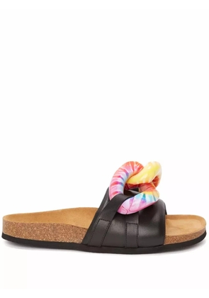 JW Anderson Chain slip-on slides - Black