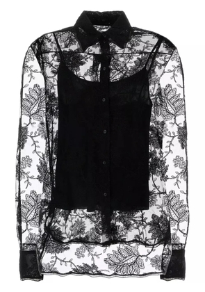 Ermanno Scervino floral-lace shirt - Black