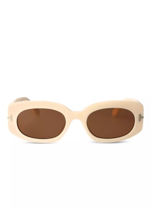 TOM FORD Eyewear oval-frame sunglasses - Neutrals