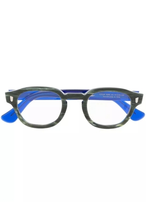 Cutler & Gross two-tone round glasses - Green