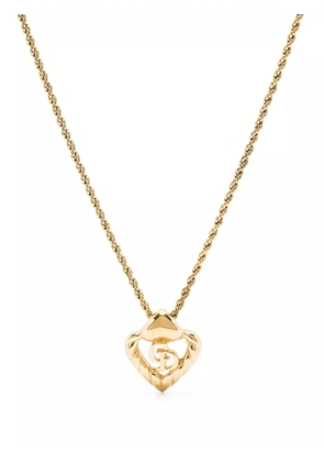 Christian Dior Pre-Owned 1990s CD heart charm necklace - Gold