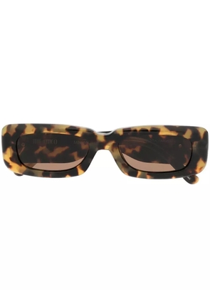 Linda Farrow x The Attico Marfa tortoiseshell-effect sunglasses - Brown