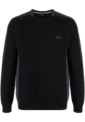 BOSS Rinos colour-block jumper - Black