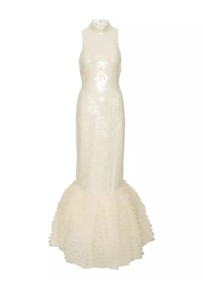 ROTATE BIRGER CHRISTENSEN sequin-embellished ruffled gown - Neutrals