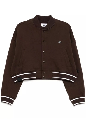 izzue button-up jacket - Brown