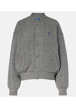 Polo Ralph Lauren Cable-knit wool and cashmere bomber jacket
