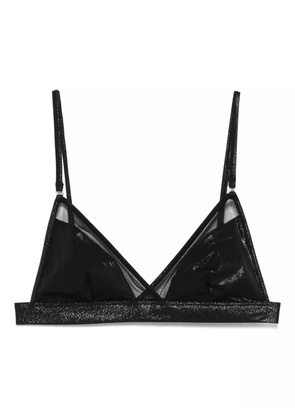 Maison Close Minuit triangle bikini top - Black