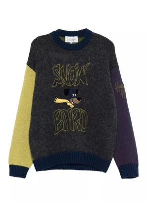 JC de Castelbajac Pre-Owned 1980s cartoon-embroidered sweater - Green