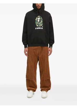 A BATHING APE® camouflage-print hoodie - Black