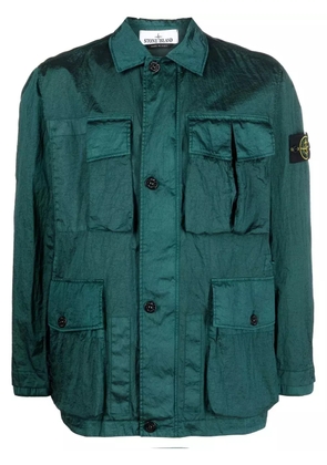 Stone Island Compass-patch shirt jacket - Green