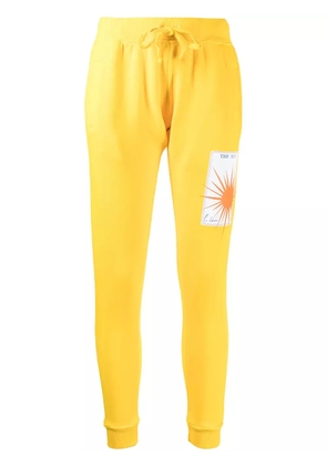 La Detresse logo-patch cotton-blend track trousers - Yellow