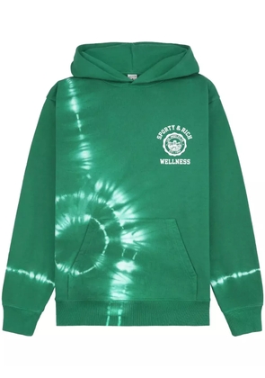 Sporty & Rich Emblem Tie Dye hoodie - Green