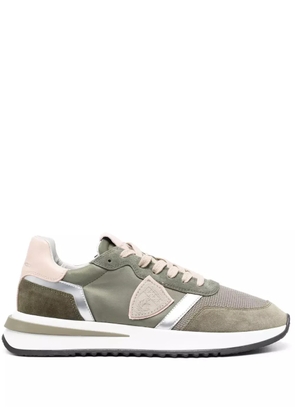 Philippe Model Paris leather-panelled low-top sneakers - Green