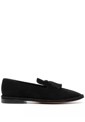 Clergerie tassel-detail suede loafers - Black