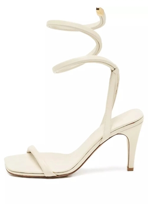 Bottega Veneta Pre-Owned 100mm spiral-ankle sandals - White