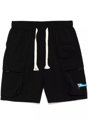 Ground Zero logo-print cargo shorts - Black
