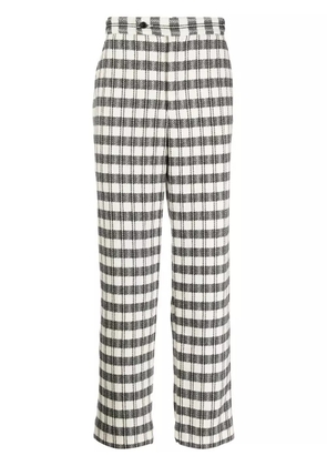 BODE geometric-pattern regular trousers - White