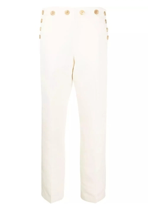 KHAITE high-waist silk trousers - Neutrals