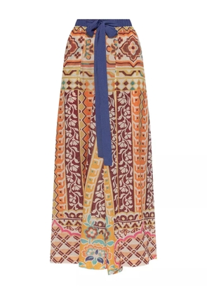 ETRO patterned tie-waist trousers - Neutrals