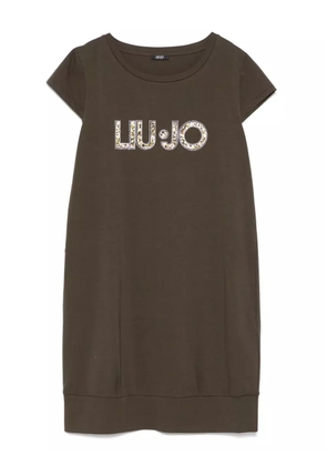 LIU JO logo-embellished mini dress - Green