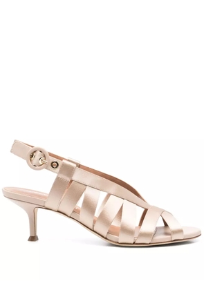 Lella Baldi 60mm satin sandals - Neutrals