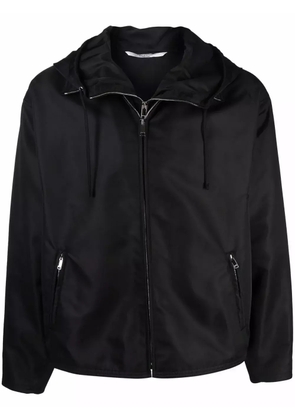 Valentino Garavani dual zip-detail hooded short jacket - Black