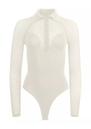 Fleur Du Mal mesh bodysuit - White