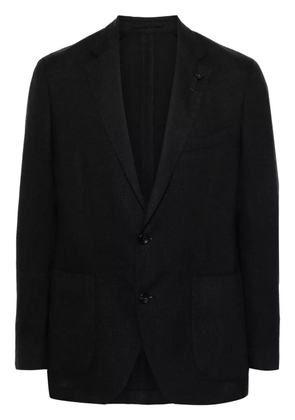 Lardini brooch-detail single-breasted blazer - Blue