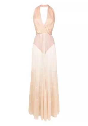 Lethicia Bronstein Milena sheer-panel maxi dress - Pink