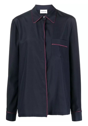 P.A.R.O.S.H. seam-detail button-up shirt - Blue