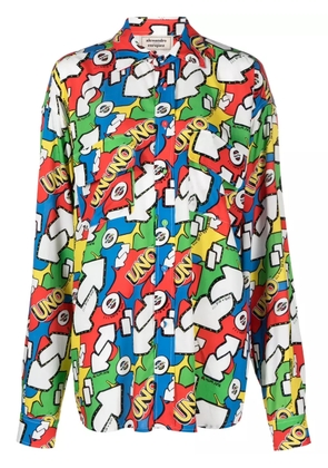 alessandro enriquez Uno motif-print shirt - White