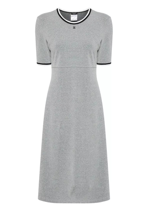 CHANEL Pre-Owned crew neck short sleeves dress - Grey