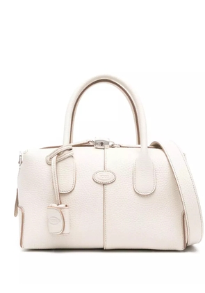 Tod's logo-patch leather tote bag - Neutrals