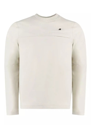 K-Way logo-patch sweatshirt - Neutrals