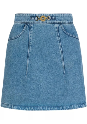 Patou A-line denim mini skirt - Blue