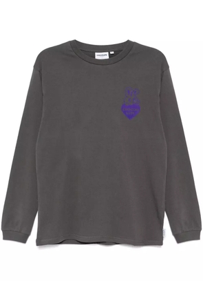 CHOCOOLATE rabbit graphic long-sleeved T-shirt - Grey