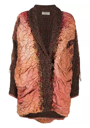 A.N.G.E.L.O. Vintage Cult 1980s draped panel woven coat - Orange
