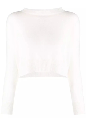 Teddy Cashmere Genova cropped cashmere jumper - White