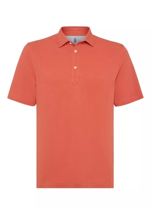 Brunello Cucinelli cotton polo shirt - Orange