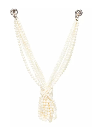 Giorgio Armani Pre-Owned 2000s faux-pearl knot necklace - White