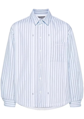 Jacquemus pinstriped padded shirt - Blue