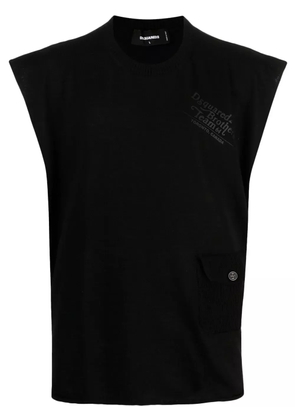 DSQUARED2 logo-print fine-knit vest - Black