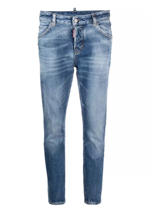 DSQUARED2 logo-patch tapered jeans - Black