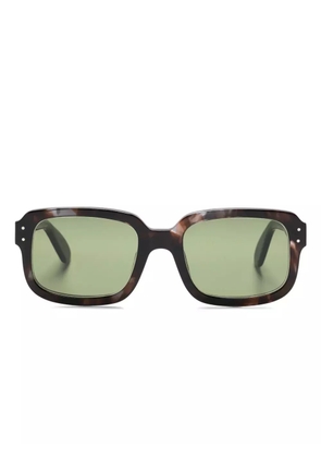 Lesca Dude rectangle-frame sunglasses - Brown