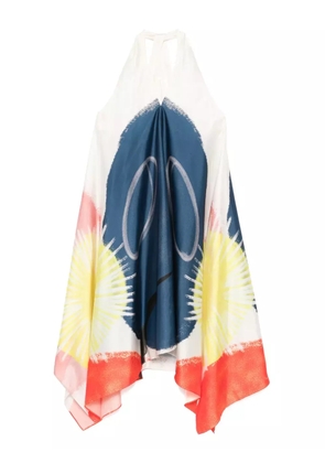 Scotch & Soda graphic-print midi dress - Blue