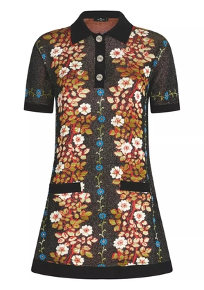 ETRO floral-jacquard knit dress - Black