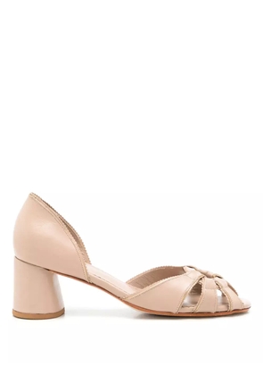 Sarah Chofakian Carrie 45mm peep-toe pumps - Neutrals
