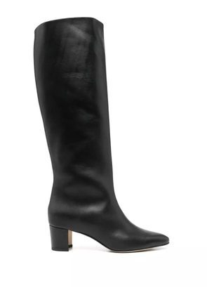 Manolo Blahnik 50mm leather knee-high boots - Black
